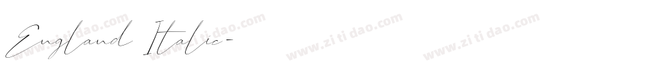 England Italic字体转换